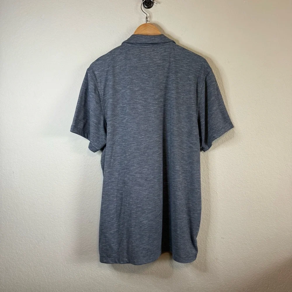 J Crew Gray Performance Short Sleeve Polo Shirt Lightweight Casual Top Size XL